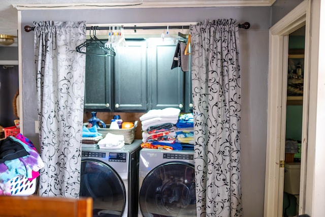 50 Green St, Biddeford, ME 04005 - washroom with washing machine and dryer and cabinet space