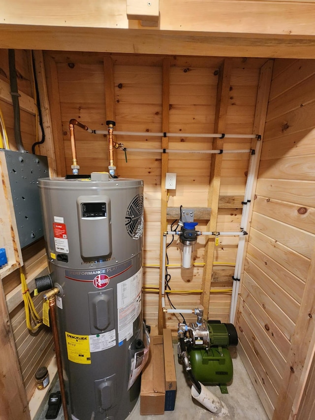 105 Gales Rd, Abbot, ME 04406 - utility room featuring water heater
