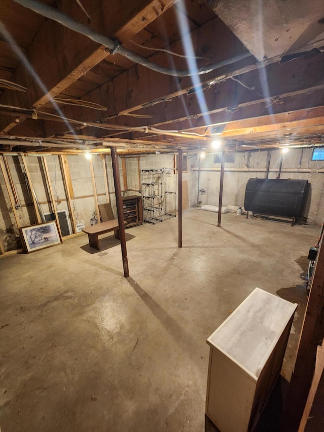 1 Smith Ave, Standish, ME 04085 - unfinished basement featuring oil tank