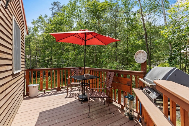 23 E Eleanor Ave, Standish, ME 04084 - deck with area for grilling and outdoor dining space