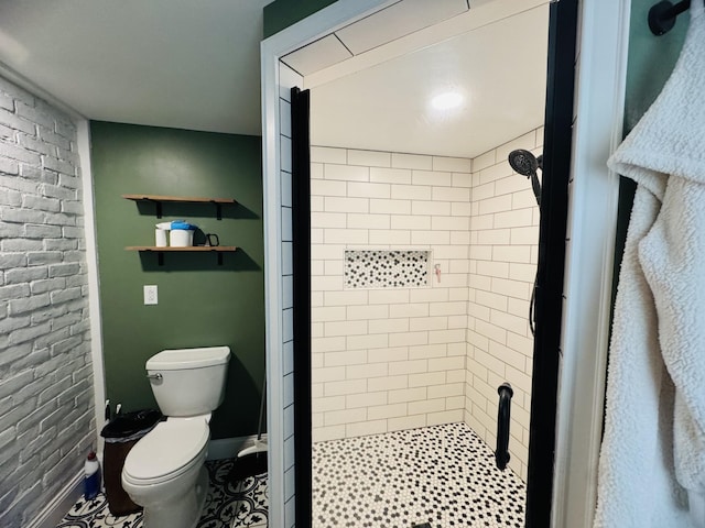 228 Mcburnie Rd, Presque Isle, ME 04769 - full bathroom with a shower stall and tile patterned floors