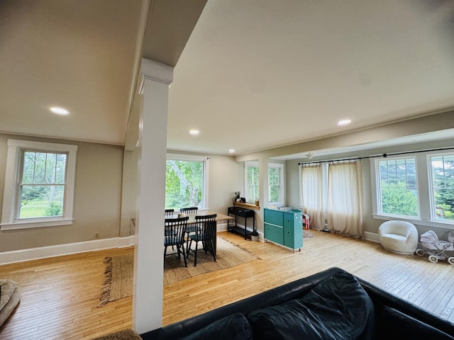 228 Mcburnie Rd, Presque Isle, ME 04769 - living room with light wood-type flooring and recessed lighting