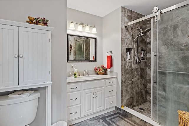 363 Winthrop Center Rd, Winthrop, ME 04364 - full bath with a shower stall, vanity, and toilet