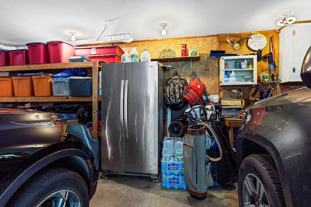 363 Winthrop Center Rd, Winthrop, ME 04364 - garage with freestanding refrigerator