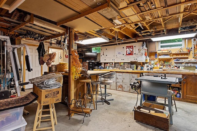 363 Winthrop Center Rd, Winthrop, ME 04364 - below grade area featuring a workshop area