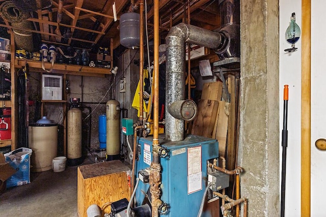 363 Winthrop Center Rd, Winthrop, ME 04364 - utility room featuring a heating unit