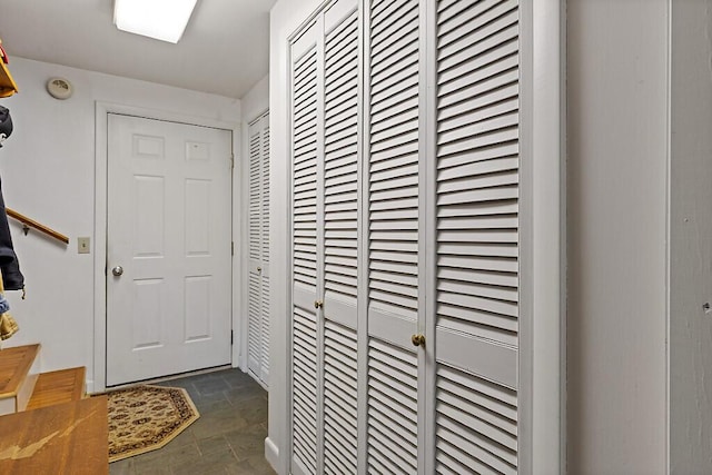 363 Winthrop Center Rd, Winthrop, ME 04364 - hall with stone tile flooring and a heating unit