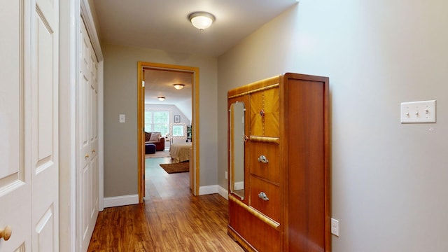 176 Weeks Rd, Gorham, ME 04038 - hall featuring wood finished floors and baseboards