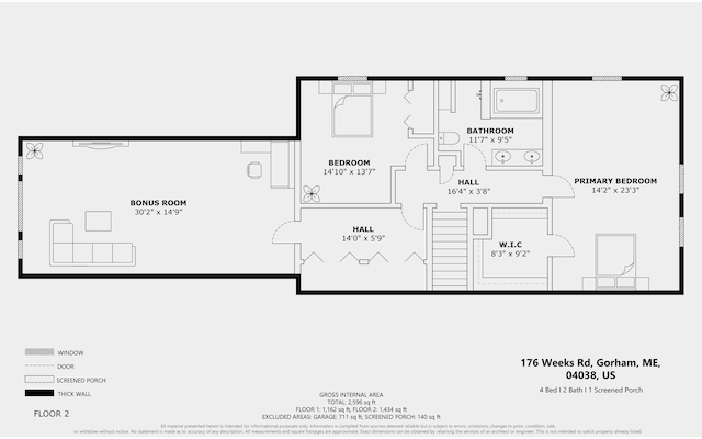 176 Weeks Rd, Gorham, ME 04038 - view of property floor plan