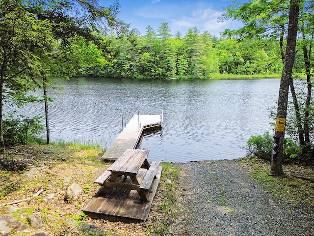 125 Lone Indian Trl, Augusta, ME 04330 - dock area featuring a water view
