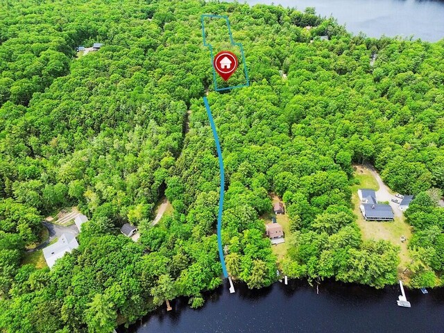 125 Lone Indian Trl, Augusta, ME 04330 - bird's eye view of a nearby body of water and a heavily wooded area