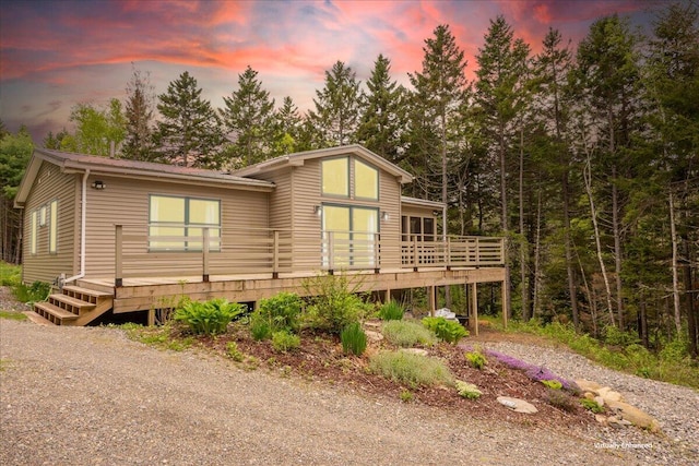 144 Woody Ln, Cushing, ME 04563 - chalet / cabin with a wooden deck