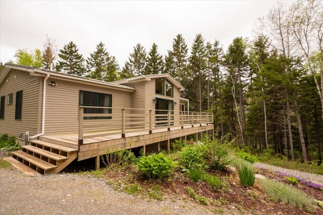 144 Woody Ln, Cushing, ME 04563 - back of property featuring a deck