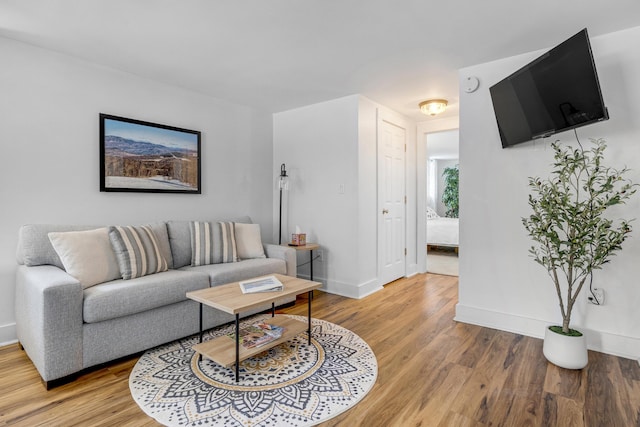 15 Mill Hl Unit 2B, Bethel, ME 04217 - living room featuring baseboards and light wood-type flooring