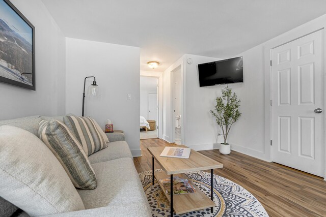15 Mill Hl Unit 2B, Bethel, ME 04217 - living area with wood finished floors and baseboards