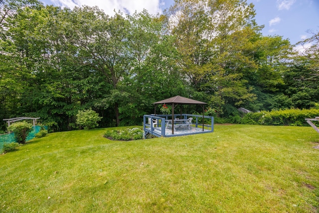 33 Neally St, South Berwick, ME 03908 - view of grassy yard featuring a gazebo and view of scattered trees