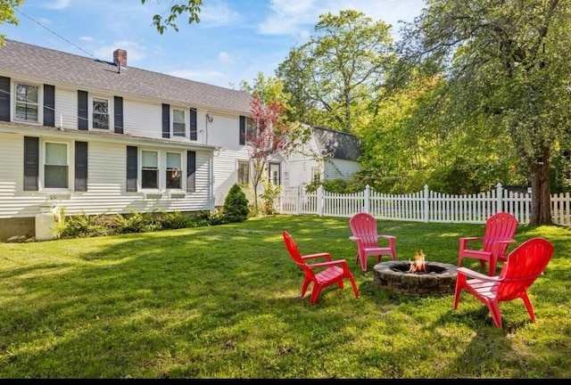 75 Ledgelawn Ave, Bar Harbor, ME 04609 - view of yard with a fire pit