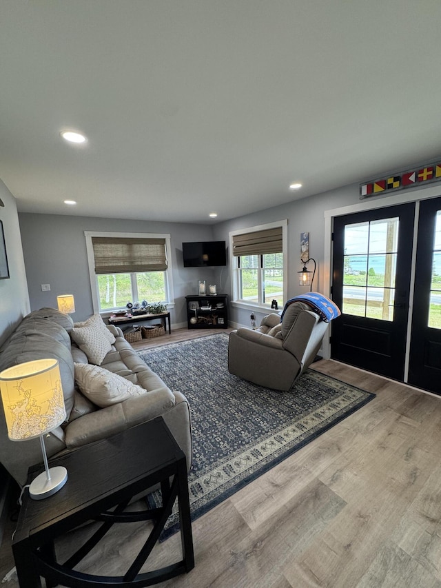 588 Mason Bay Rd, Jonesport, ME 04649 - living room featuring recessed lighting and wood finished floors