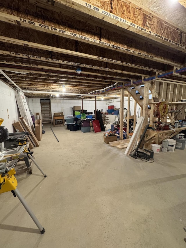 588 Mason Bay Rd, Jonesport, ME 04649 - view of unfinished below grade area