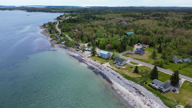 588 Mason Bay Rd, Jonesport, ME 04649 - aerial view of property's location with a heavily wooded area and a nearby body of water