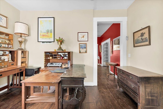 44 Bridge St, Bucksport, ME 04416 - office space featuring dark wood-type flooring and baseboards