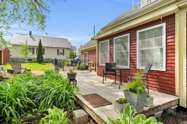 44 Bridge St, Bucksport, ME 04416 - view of wooden deck