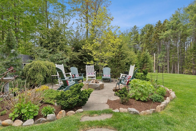18 Forest Hill Ln, Kennebunk, ME 04043 - view of green lawn with a patio area