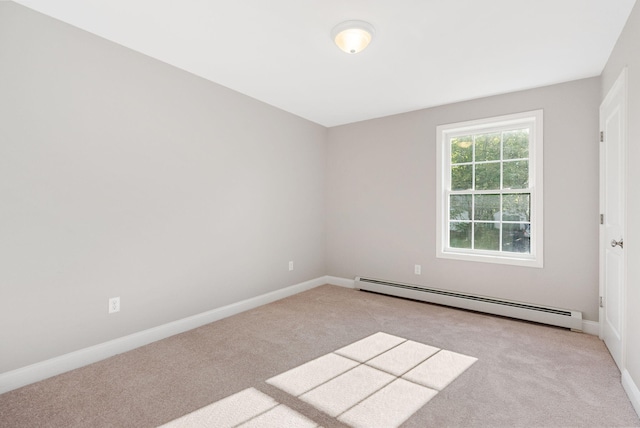 15 Essex St, Westbrook, ME 04092 - unfurnished room with a baseboard radiator, carpet, and baseboards