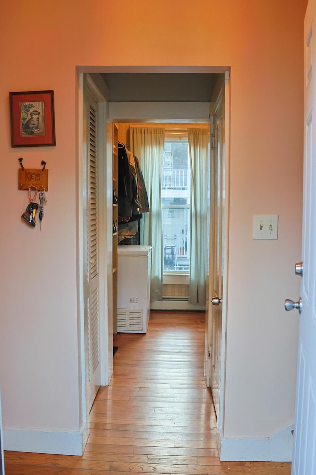 129 Libby St, Pittsfield, ME 04967 - corridor featuring light wood-style floors and baseboards