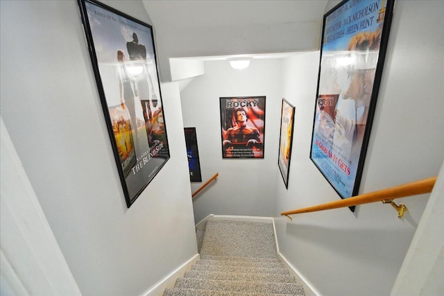 59 Sanderson Rd, Poland, ME 04274 - stairway with carpet and baseboards