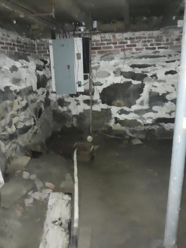 100 Bayside Rd, Ellsworth, ME 04605 - unfinished basement featuring electric panel