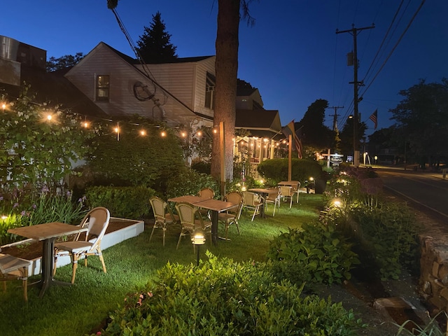 200 Shore Rd, Ogunquit, ME 03907 - yard at twilight featuring outdoor dining area and a yard
