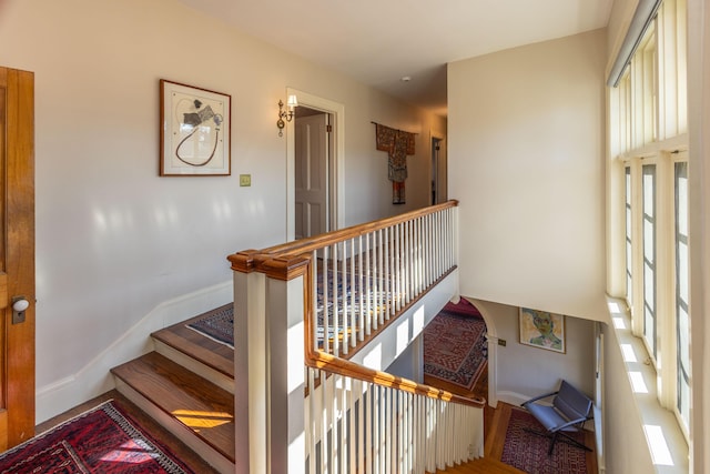 18 Bayside Dr, Belfast, ME 04915 - staircase featuring baseboards and wood finished floors