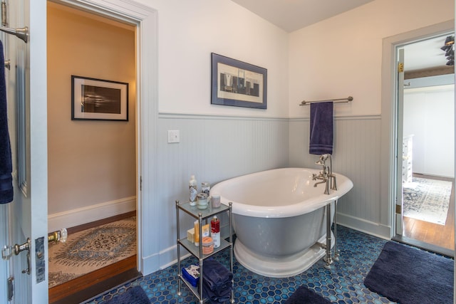 18 Bayside Dr, Belfast, ME 04915 - bathroom with a soaking tub and wainscoting
