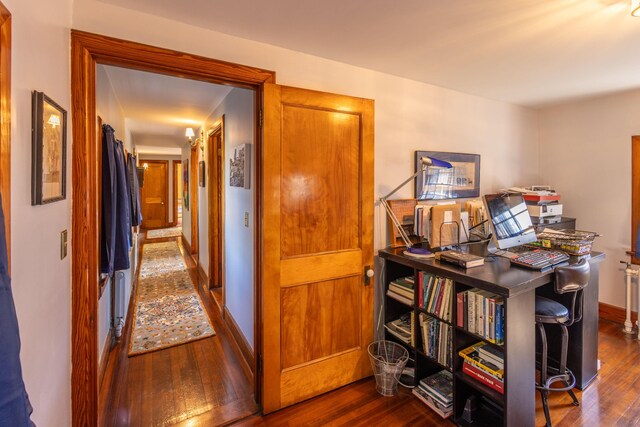 18 Bayside Dr, Belfast, ME 04915 - hall featuring wood finished floors and baseboards