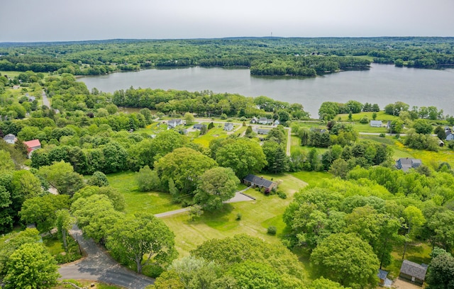 56 Borland Hill Rd, Nobleboro, ME 04555 - bird's eye view of a large body of water and a forest
