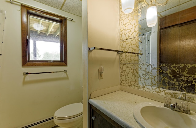 56 Borland Hill Rd, Nobleboro, ME 04555 - bathroom with vanity and a baseboard radiator