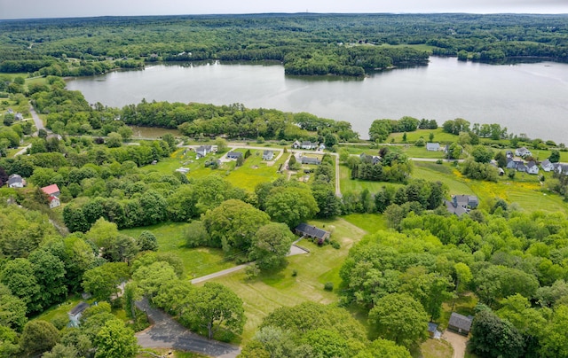 56 Borland Hill Rd, Nobleboro, ME 04555 - drone / aerial view of a nearby body of water and a forest