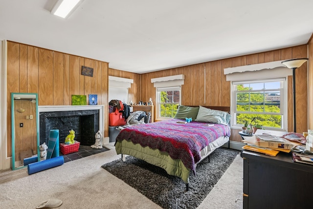 148 State St, Portland, ME 04101 - bedroom featuring carpet floors and wooden walls
