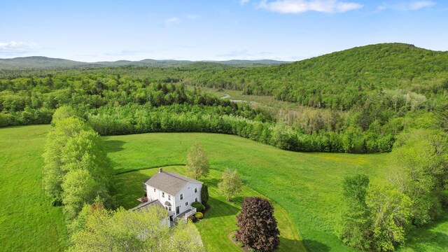 216 Monroe Rd, Winterport, ME 04496 - view of subject property featuring a heavily wooded area and a mountainous background