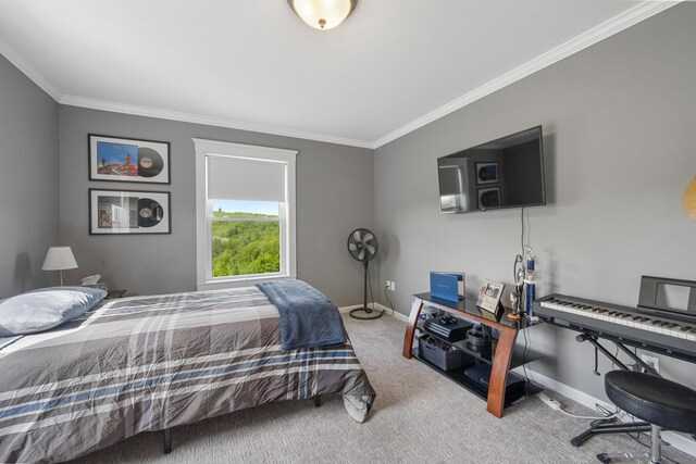 216 Monroe Rd, Winterport, ME 04496 - carpeted bedroom featuring ornamental molding and baseboards