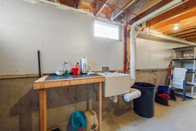 216 Monroe Rd, Winterport, ME 04496 - below grade area with a sink
