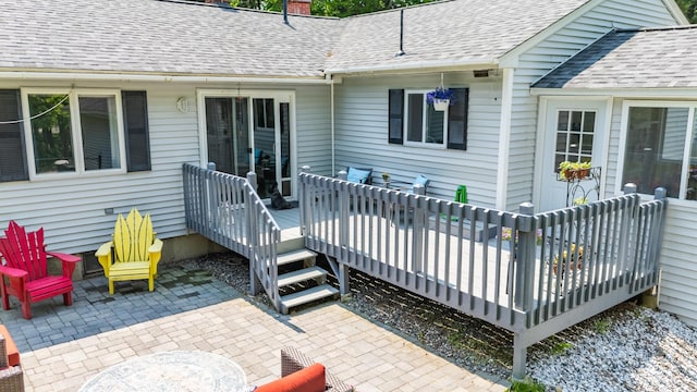 183 Buckfield Rd, Turner, ME 04282 - wooden deck featuring a patio