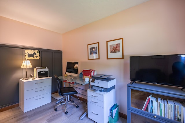 183 Buckfield Rd, Turner, ME 04282 - office with light wood-style flooring and baseboards