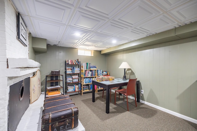183 Buckfield Rd, Turner, ME 04282 - view of carpeted home office