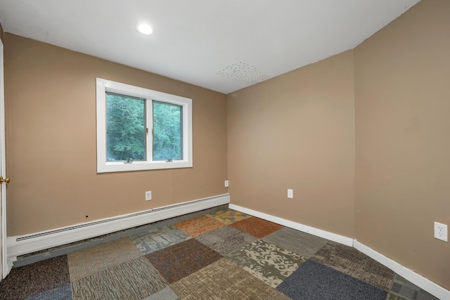 32 Long Hall Dr, Berwick, ME 03901 - spare room featuring a baseboard heating unit and recessed lighting