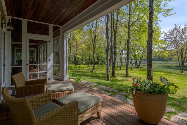4 Shore Rd, Biddeford, ME 04005 - deck with a yard