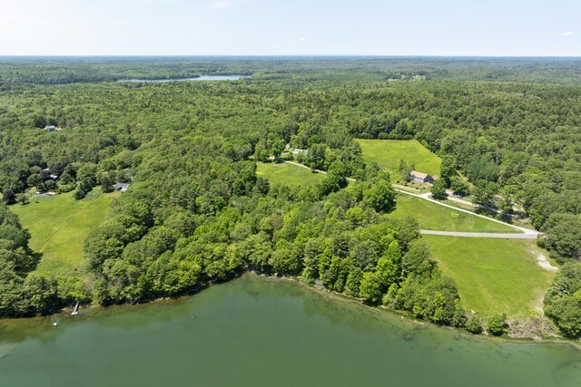 37 Walker Rd, Boothbay, ME 04537 - bird's eye view of a heavily wooded area and a nearby body of water