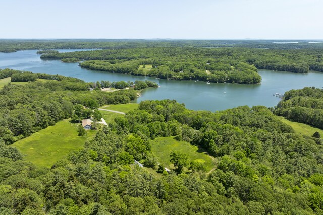 37 Walker Rd, Boothbay, ME 04537 - drone / aerial view of a forest and a large body of water