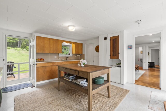 37 Walker Rd, Boothbay, ME 04537 - kitchen with brown cabinets and light countertops